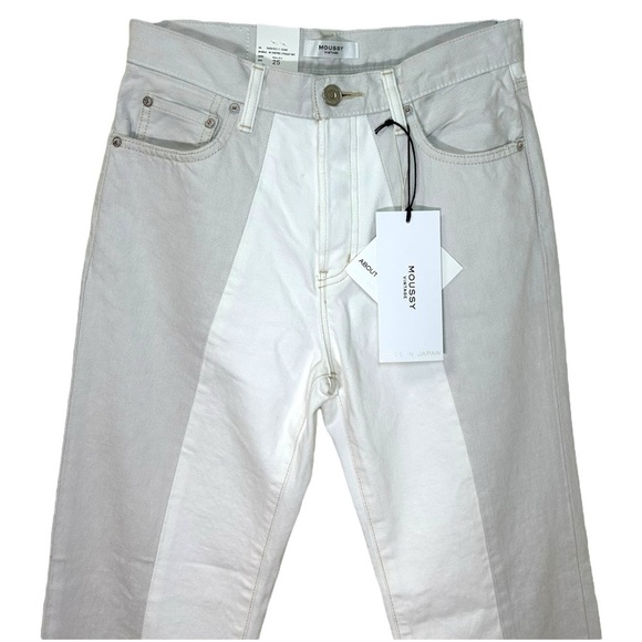 Moussy Vintage - NWT Womens Jeans, “Raintrec Straight Colorblock" Grey - Size 25 - Picture 9 of 16